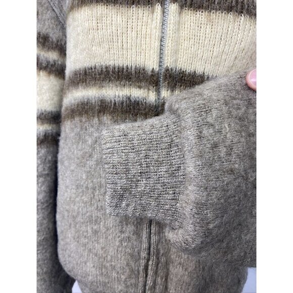 Vintage Tundra Woman S Wool Nordic Ski Jacket Sweater Lined Knit Inuit Canada - Picture 3 of 8